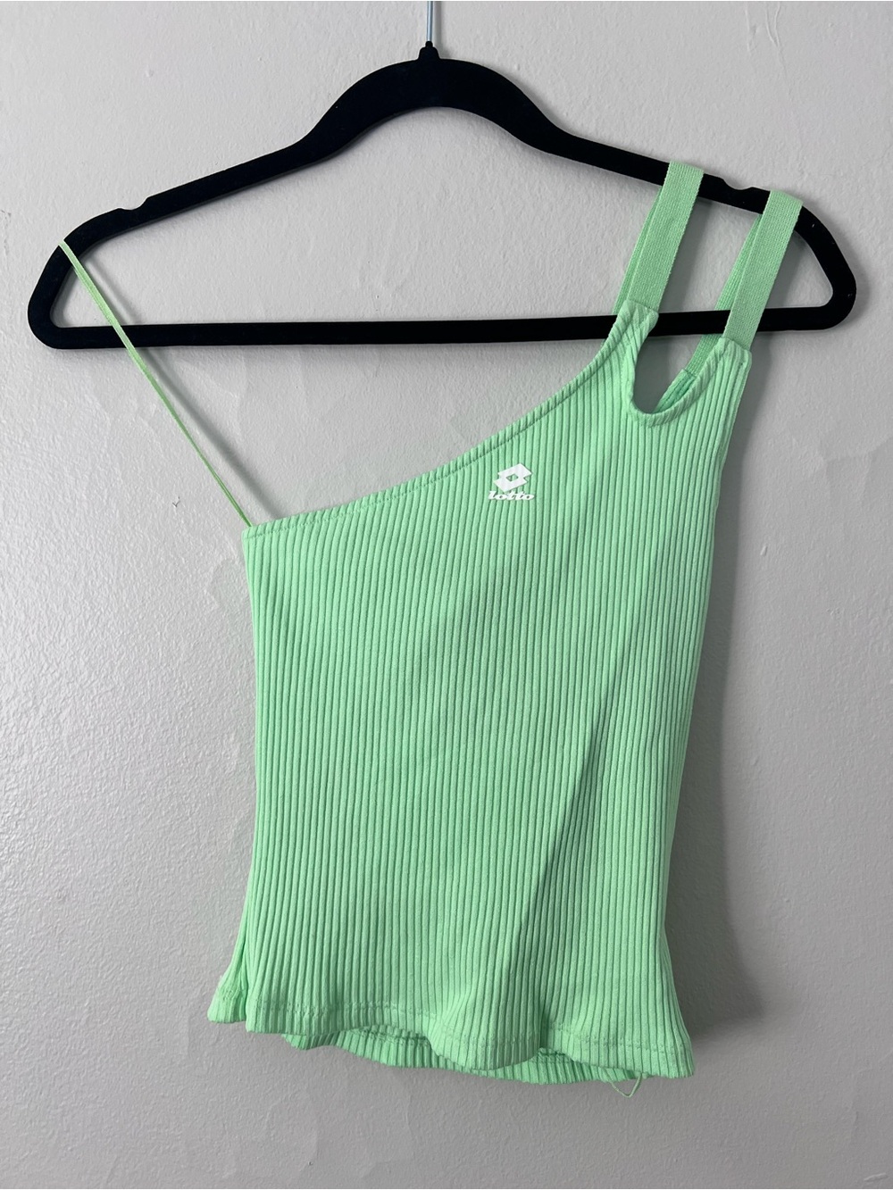 NWTS Zara Mint Green Ribbed One-Shoulder Tank